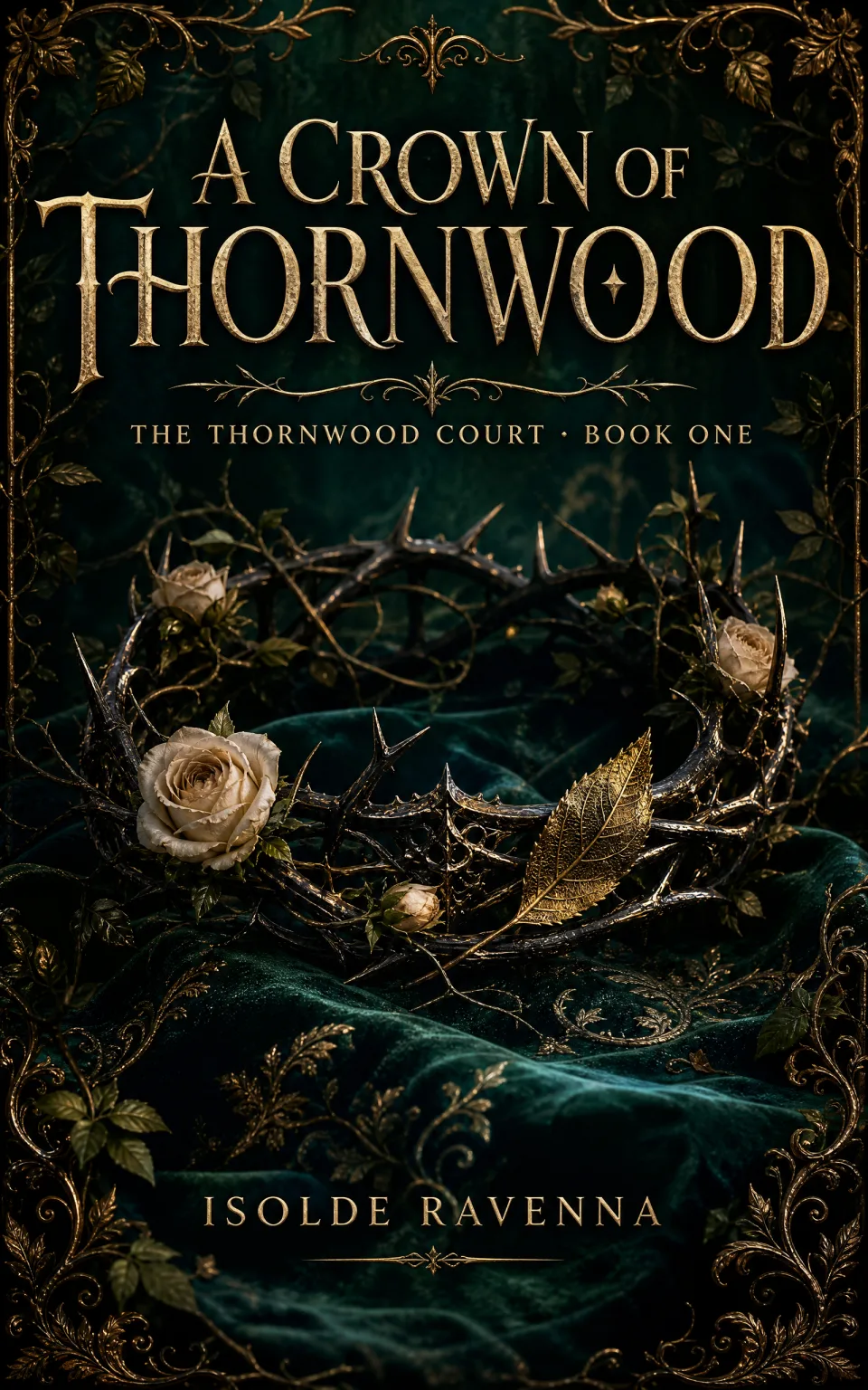 A Crown of Thornwood — a romantasy cover